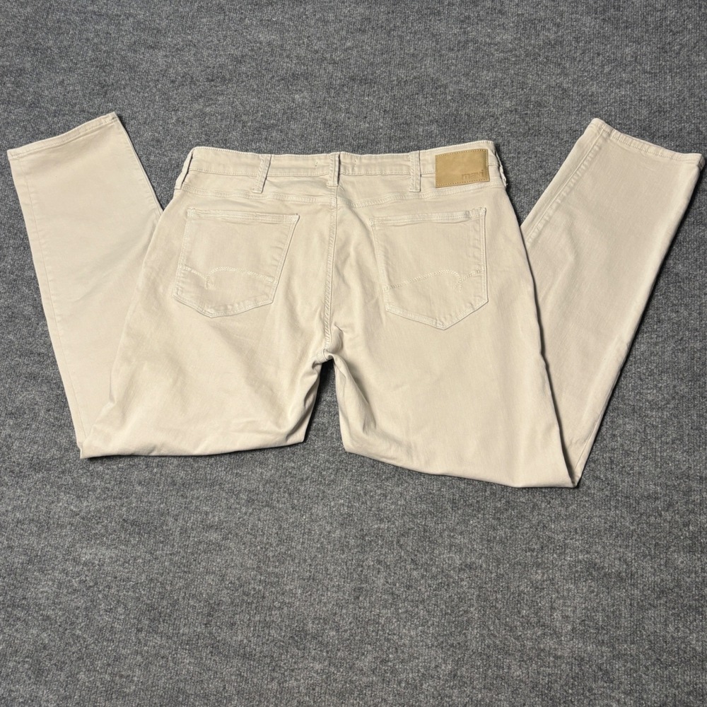 Mavi Steve Athletic Tapered Fit Pants Mens 38x30 Beige Stretch Chinos Comfort - Picture 2 of 13